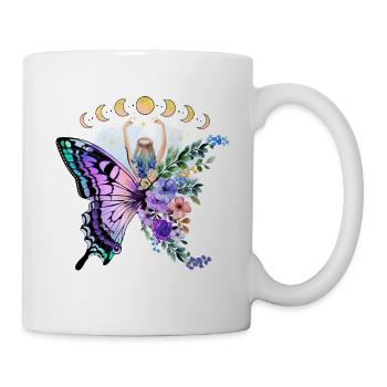 Butterfly Flower Floral Flowers Flowers - Mug - white - Right