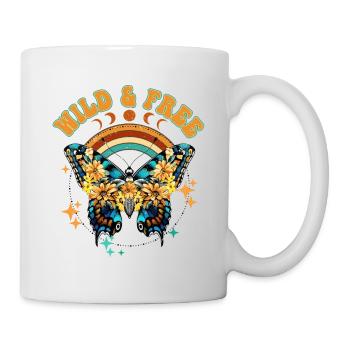 Butterfly Flower Floral Flowers Flowers - Mug - white - Right