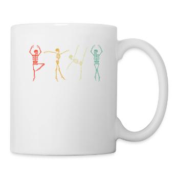 Skelett Ballerinas Ballett Tanz Niedliche - Tasse - Weiß - Rechts