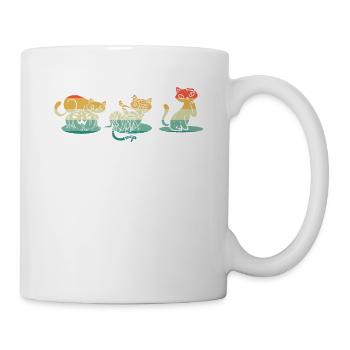Kürbis Scary Zombie Schwarze Katzen Creepy - Tasse - Weiß - Rechts
