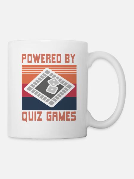 Retro Vintage Powered By Quiz Games Awesome - Tasse - Weiß
