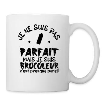 pas parfait mais je suis bricoleur ! - Mug blanc - blanc - Droite