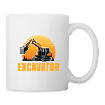 Bis Später Bagger Für Alle Bauwagen-fans - Tasse - Weiß - Rechts
