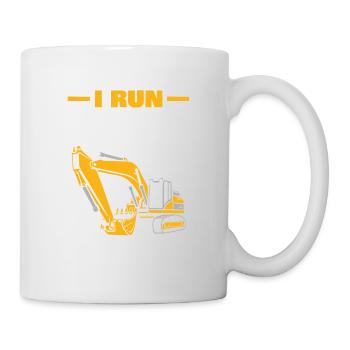 Je cours Hack pour de l’argent pour tout le monde - Mug blanc - blanc - Droite