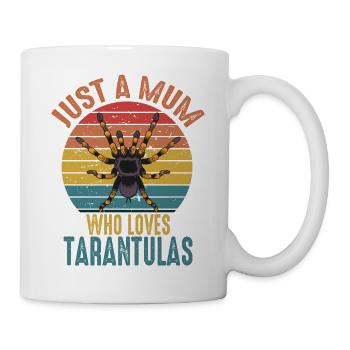 Nur eine Mutter, die Vogelspinnen Retro Vintage liebt - Tasse - Weiß - Rechts