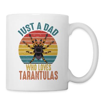 Nur ein Vater, der Vogelspinnen liebt Retro Spider - Tasse - Weiß - Rechts