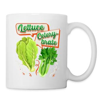 Sellerie, Salat lustiger Spruch, Pun - Tasse - Weiß - Rechts