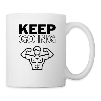 Keep Going - Tasse - Weiß - Rechts
