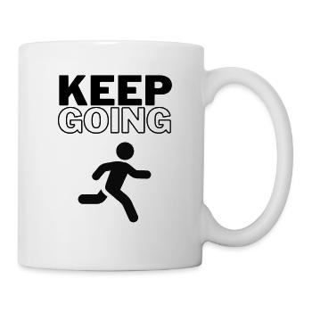 Keep Going - Tasse - Weiß - Rechts