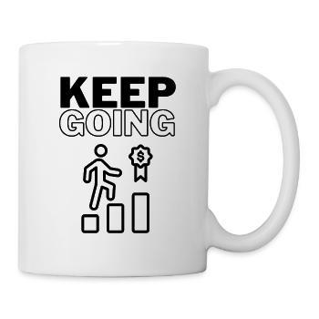 Keep Going - Tasse - Weiß - Rechts