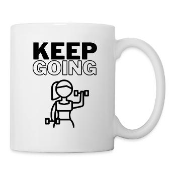 Keep Going - Tasse - Weiß - Rechts