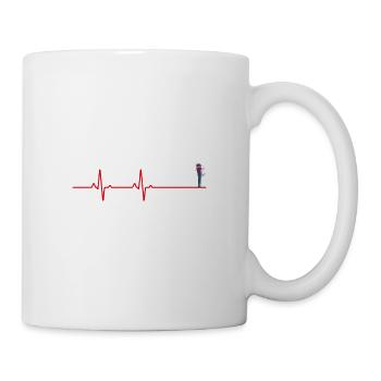 Liebespaar Herzschlag - Tasse - Weiß - Rechts