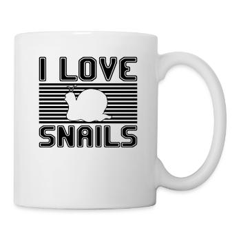 I love snails - Tasse - Weiß - Rechts