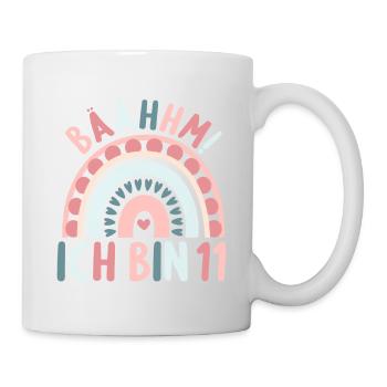 11 Jahre alt Rainbow Regenbogen 11. Geburtstag - Tasse - Weiß - Rechts