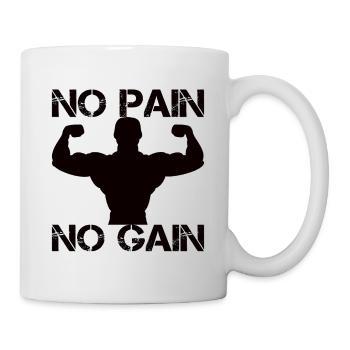 Pas de douleur, pas de gain - Fitness Muscle Building Workout - Mug blanc - blanc - Droite