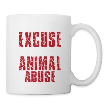 Aucune excuse pour la maltraitance animale 5 - Mug blanc - blanc - Droite
