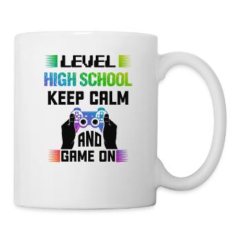 Level HIGH SCHOOL keep calm and game on - Tasse - Weiß - Rechts
