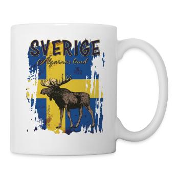 Sverige - Älgarnas land - Schweden - Tasse - Weiß - Rechts