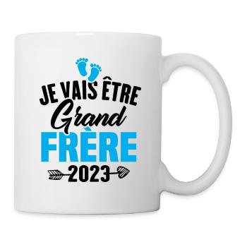 Cadeau Je vais être grand frère 2023 - Mug blanc - blanc - Droite