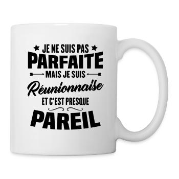 Je ne suis pas parfaite mais je suis Réunionnaise - Mug blanc - blanc - Droite