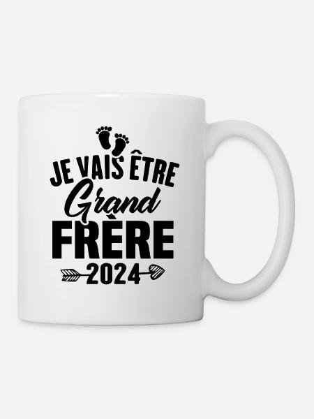 Cadeau Je vais être grand frère 2024 - Mug blanc - blanc
