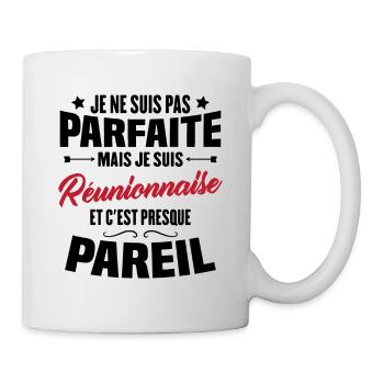 Je ne suis pas parfaite mais je suis Réunionnaise - Mug blanc - blanc - Droite