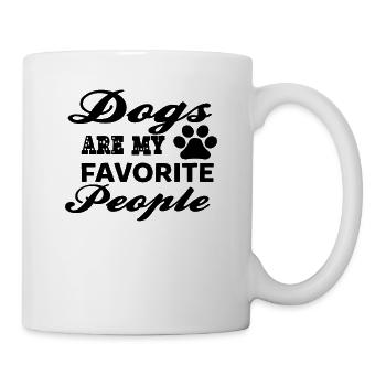 Les chiens sont mes personnes préférées - Mug blanc - blanc - Droite
