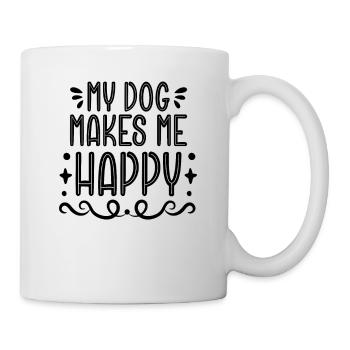 Mon chien me rend heureux - Mug blanc - blanc - Droite