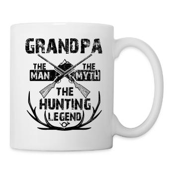 Grandpa The Man The Myth The Hunting Legend - Mug - white - Right