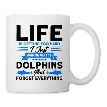 Dolphin Dolphin Lover Animal Dolphins Gift - Mug - white - Right
