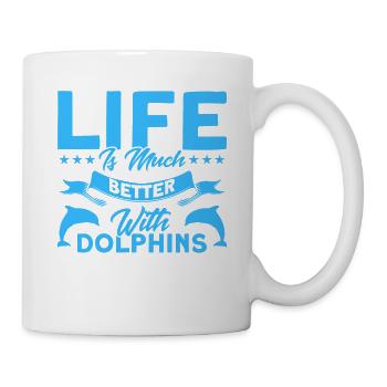 Dolphin Dolphin Lover Animal Dolphins Gift - Mug - white - Right