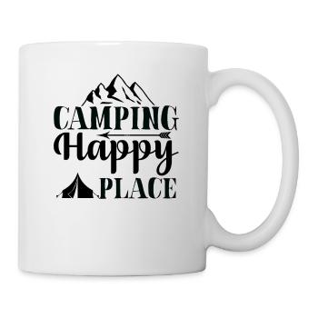 Camping Happy Place Hiking Shirt - Mug - white - Right
