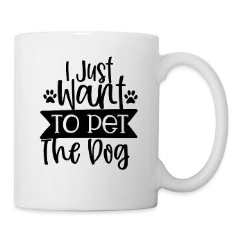 Employed as a dog mom - Mug - white - Right