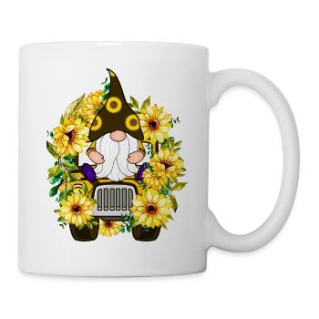 Sunflower Truck Gnome - Mug - white - Right