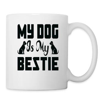 Mon chien est mon meilleur ami - Mug blanc - blanc - Droite