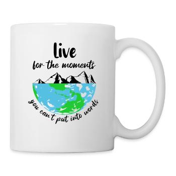 vivez pour les moments que vous ne pouvez pas mettre en mots - Mug blanc - blanc - Droite