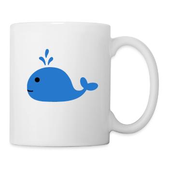 Wale Wal Symbol Piktogramm Walfisch Blauwal Outfit - Tasse - Weiß - Rechts