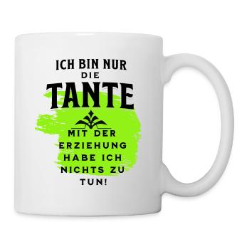 Tante und Erziehung - Tasse - Weiß - Rechts