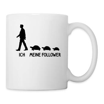 Ich Meine Follower Schildkröte Zoo Reptilien - Tasse - Weiß - Rechts