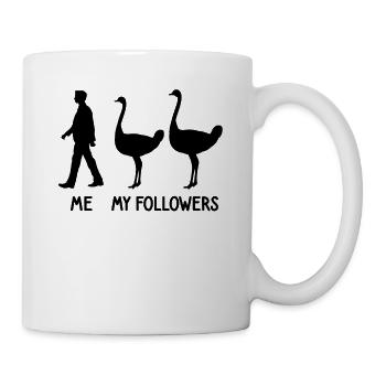 I My Followers Strauss Zoo Breeder Animal Keeper - Mug - white - Right