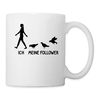 Ich Meine Follower Tauben Züchter Tauben Vogel - Tasse - Weiß - Rechts