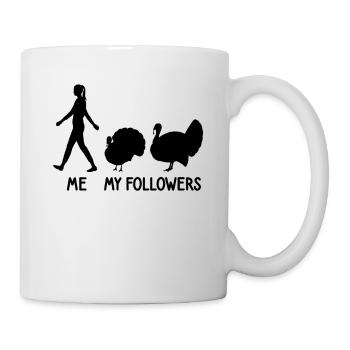 Je veux dire followers Turquie éleveur agriculteur agriculteur - Mug blanc - blanc - Droite