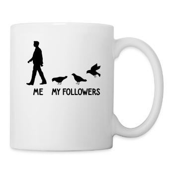 Ich Meine Follower Tauben Züchter Tauben Vogel - Tasse - Weiß - Rechts