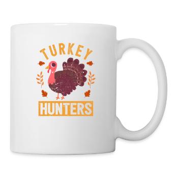 Lustige Thanksgiving-Jagd November Abendessen - Tasse - Weiß - Rechts
