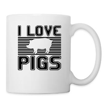 J’adore les cochons - Mug blanc - blanc - Droite