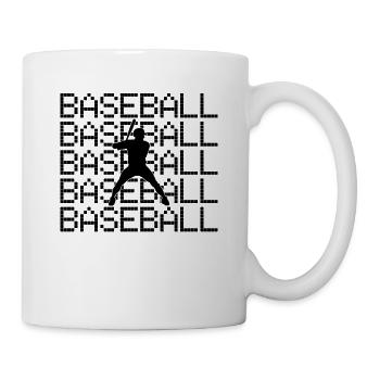 Baseball - Tasse - Weiß - Rechts