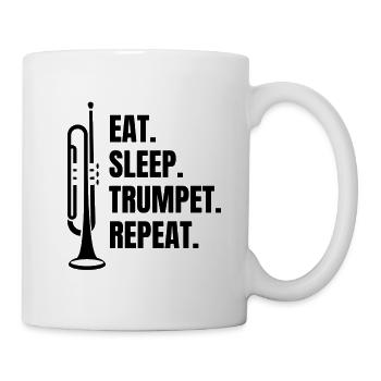 Trompete Musik lustiger Spruch Musiker Instrument - Tasse - Weiß - Rechts