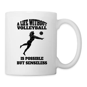 Beachvolleyball Volleyball Geschenk Volleyballer - Tasse - Weiß - Rechts