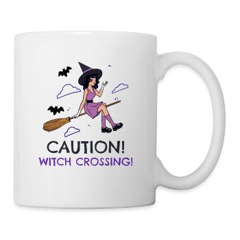 Caution! Witch Crossing! - Tasse - Weiß - Rechts