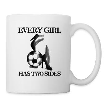 Female footballer Women's football player - Mug - white - Right